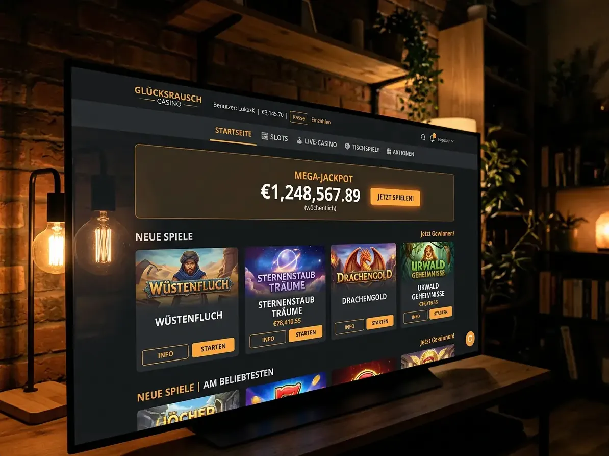 Lobby von Orozino mit Slots, Live-Casino und Tischspielen